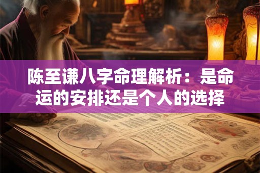 陈至谦八字命理解析：是命运的安排还是个人的选择