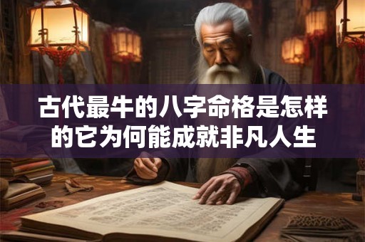 古代最牛的八字命格是怎样的它为何能成就非凡人生
