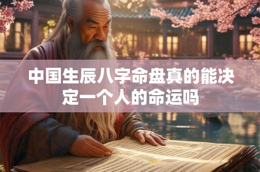 中国生辰八字命盘真的能决定一个人的命运吗