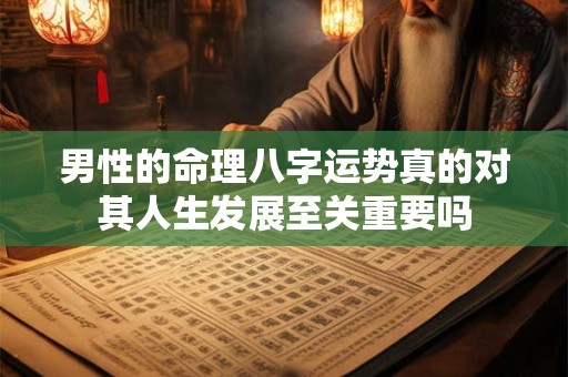 男性的命理八字运势真的对其人生发展至关重要吗