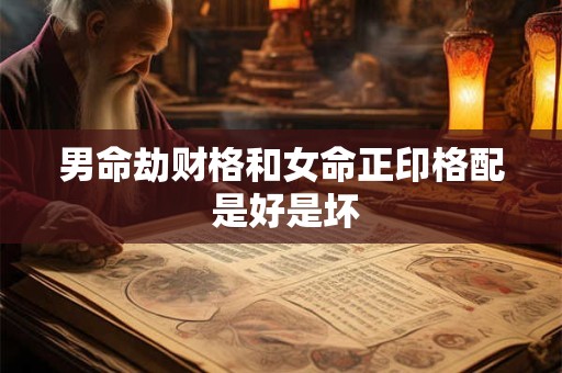 男命劫财格和女命正印格配 是好是坏
