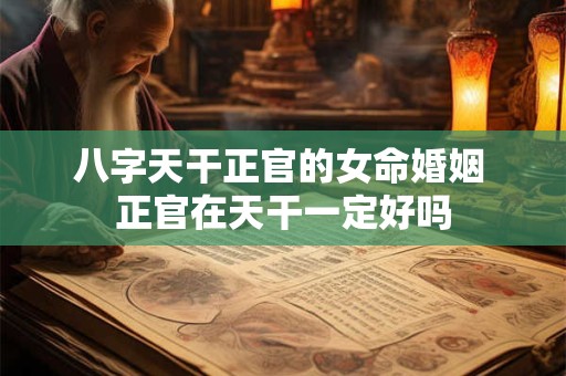 八字天干正官的女命婚姻 正官在天干一定好吗