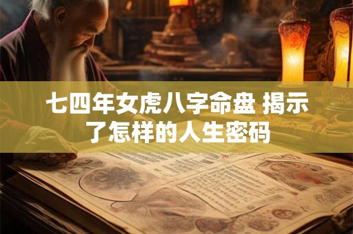 七四年女虎八字命盘 揭示了怎样的人生密码
