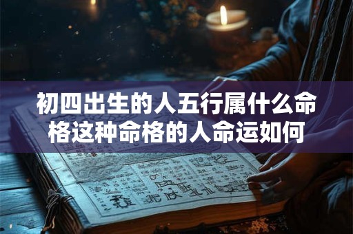 初四出生的人五行属什么命格这种命格的人命运如何