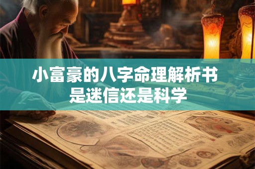 小富豪的八字命理解析书 是迷信还是科学