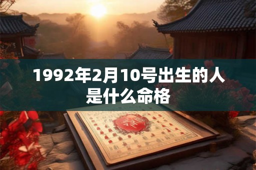 1992年2月10号出生的人是什么命格