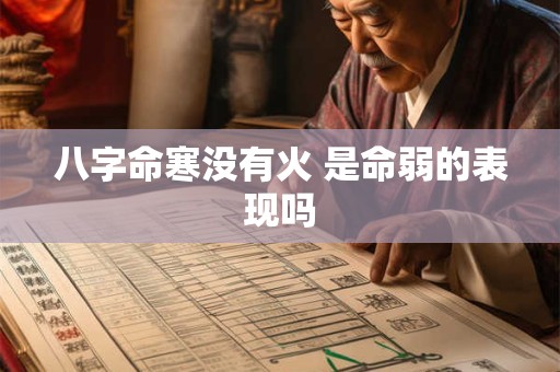 八字命寒没有火 是命弱的表现吗