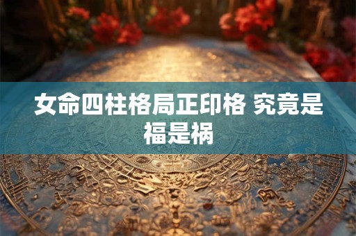 女命四柱格局正印格 究竟是福是祸