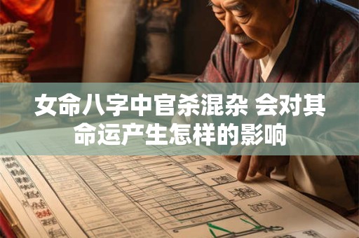 女命八字中官杀混杂 会对其命运产生怎样的影响 女命八字中官杀混杂 会对其命运产生怎样的影响