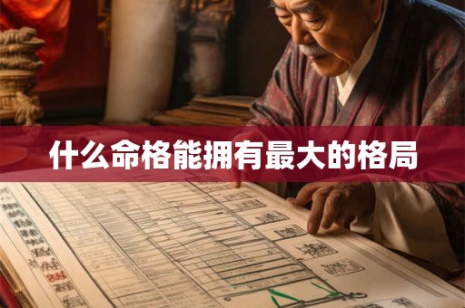 什么命格能拥有最大的格局