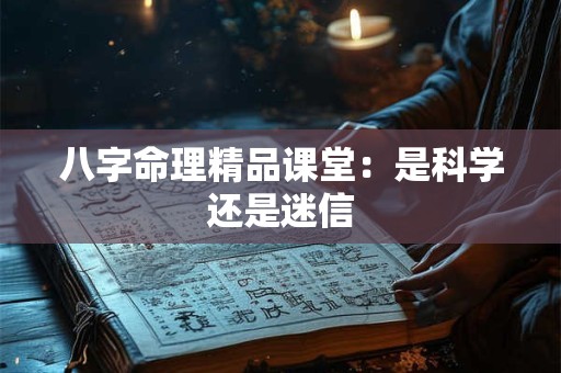 八字命理精品课堂：是科学还是迷信