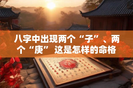 八字中出现两个“子”、两个“庚” 这是怎样的命格命运如何