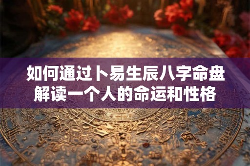 如何通过卜易生辰八字命盘解读一个人的命运和性格