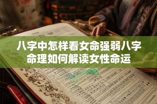 八字中怎样看女命强弱八字命理如何解读女性命运