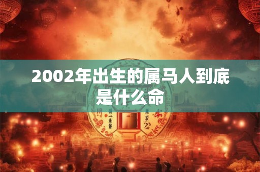 2002年出生的属马人到底是什么命