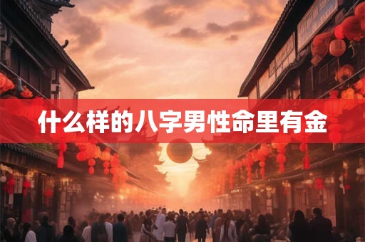 什么样的八字男性命里有金