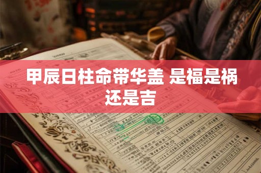 甲辰日柱命带华盖 是福是祸还是吉