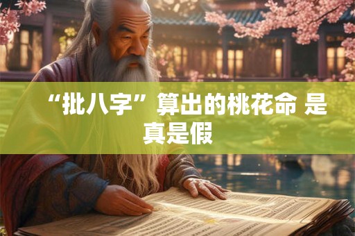 “批八字”算出的桃花命 是真是假