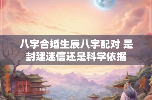 八字合婚生辰八字配对 是封建迷信还是科学依据