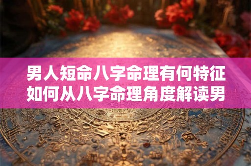 男人短命八字命理有何特征如何从八字命理角度解读男人短命的原因