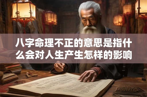 八字命理不正的意思是指什么会对人生产生怎样的影响