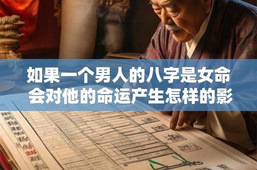 如果一个男人的八字是女命 会对他的命运产生怎样的影响呢