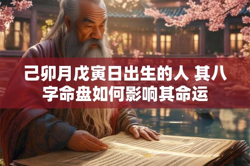 己卯月戊寅日出生的人 其八字命盘如何影响其命运