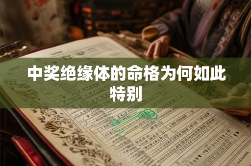 中奖绝缘体的命格为何如此特别