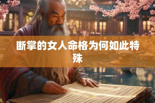 断掌的女人命格为何如此特殊