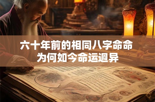 六十年前的相同八字命命 为何如今命运迥异