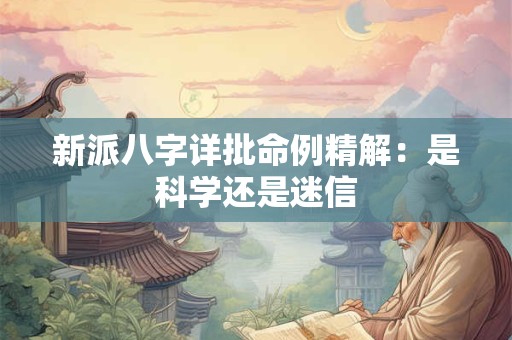 新派八字详批命例精解：是科学还是迷信