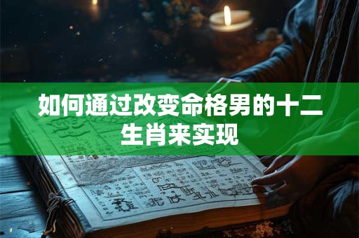 如何通过改变命格男的十二生肖来实现