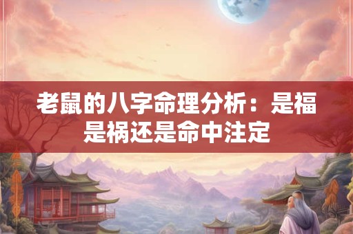 老鼠的八字命理分析：是福是祸还是命中注定