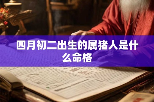 四月初二出生的属猪人是什么命格
