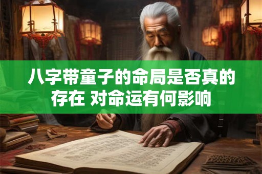 八字带童子的命局是否真的存在 对命运有何影响