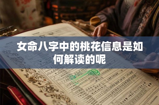 女命八字中的桃花信息是如何解读的呢
