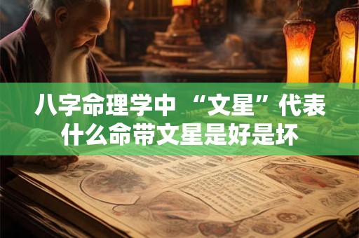 八字命理学中 “文星”代表什么命带文星是好是坏