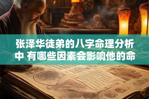 张泽华徒弟的八字命理分析中 有哪些因素会影响他的命运