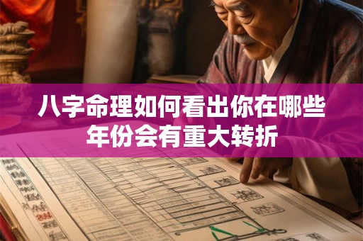 八字命理如何看出你在哪些年份会有重大转折