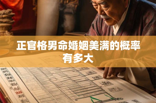 正官格男命婚姻美满的概率有多大