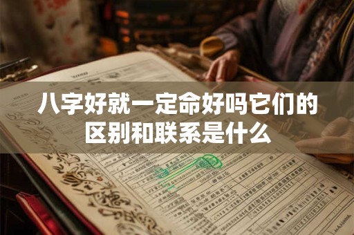 详细阅读:八字好就一定命好吗它们的区别和联系是什么 八字好就一定命好吗它们的区别和联系是什么