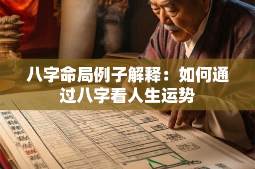 八字命局例子解释：如何通过八字看人生运势