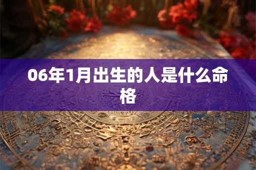 06年1月出生的人是什么命格