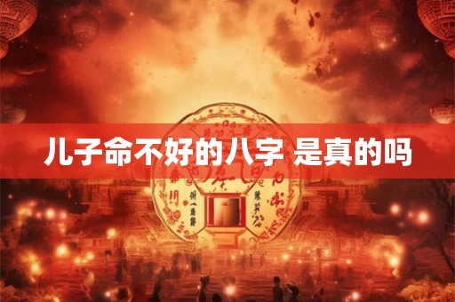 儿子命不好的八字 是真的吗