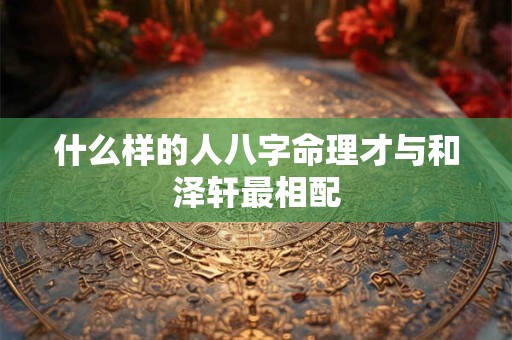 什么样的人八字命理才与和泽轩最相配