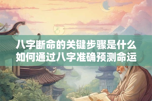 八字断命的关键步骤是什么如何通过八字准确预测命运