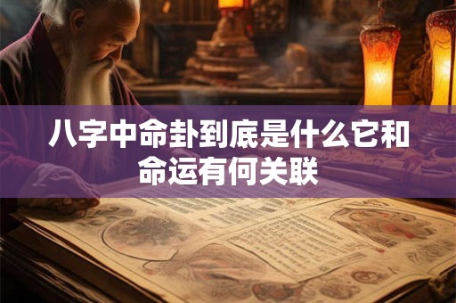 八字中命卦到底是什么它和命运有何关联