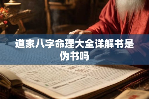 道家八字命理大全详解书是伪书吗