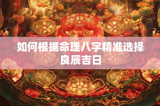 如何根据命理八字精准选择良辰吉日