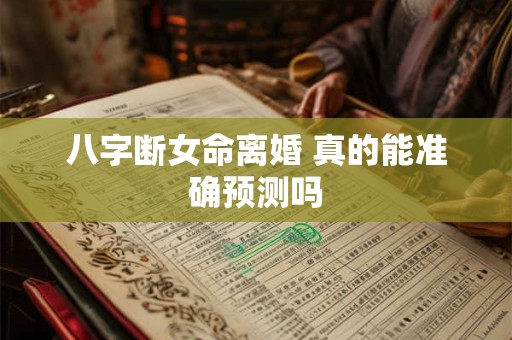 八字断女命离婚 真的能准确预测吗